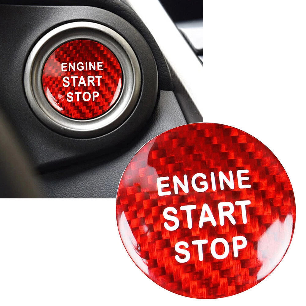 Engine Start Stop Button Cover For LEXUS IS250 350 2006-2013 Carbon Fiber Red