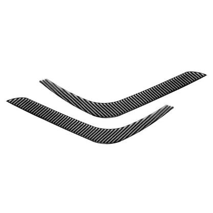 Headlight Eyelids Eyebrow Cover Trim Fit TOYOTA Tundra 14-21 Carbon Fiber Black