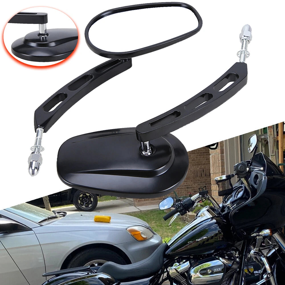Rear View Side Mirrors For Harley Touring Sportster 1200 883 Softail Fatboy Dyna