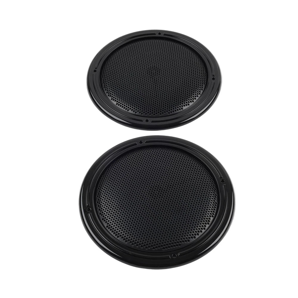 4X Black Rear Tour Pack Speaker Pod Grilles Fit Harley Road Tri Glide FLTRU