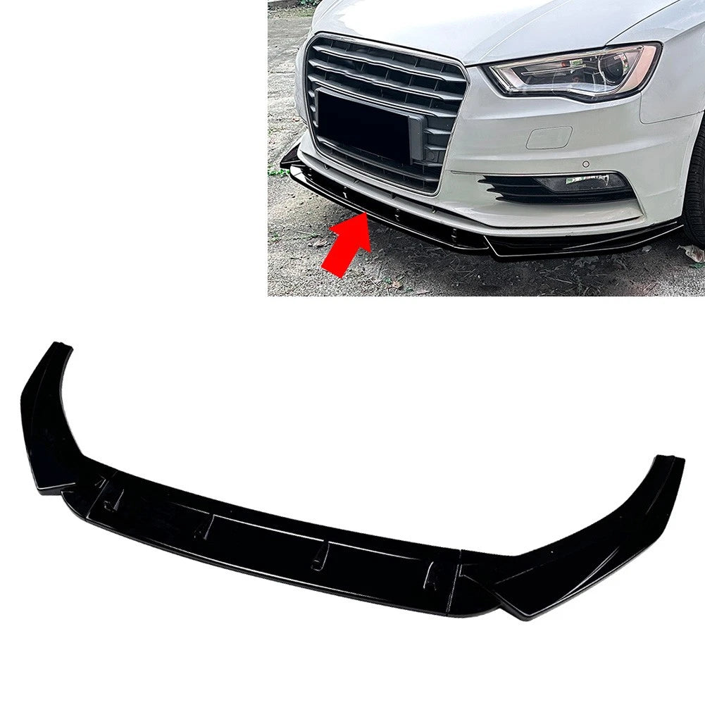 Front Bumper Body Kit Spoiler Lip For Audi A3 8V Sedan Standard Model 2013-2016