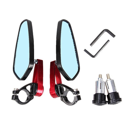 Handle Bar End Mirrors Motorcycle Rear View Wing Mirror For 250 390 690 PAIR Red