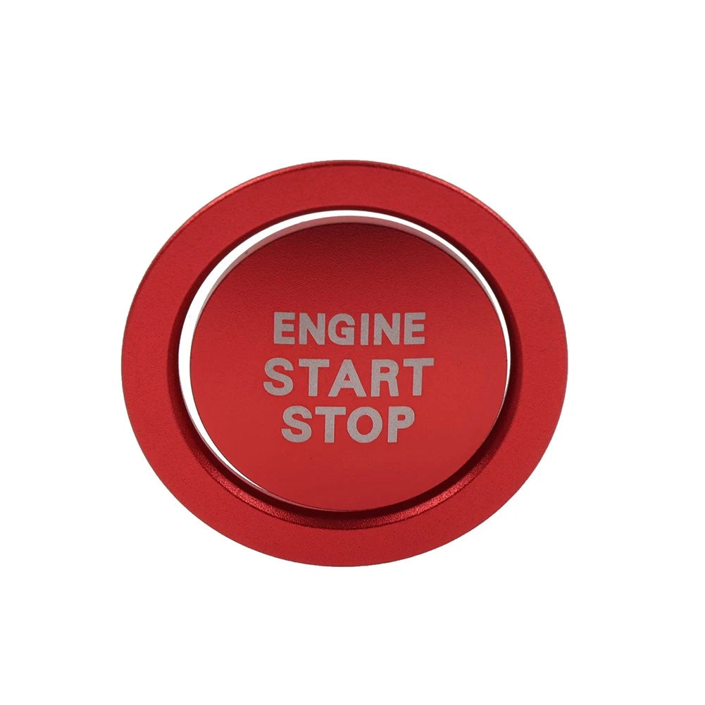 Red Engine Start Stop Push Button Cover Ring For Toyota Tacoma Yaris Prius Red