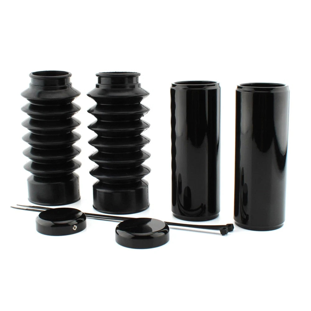 1Sets Front Upper & Lower Fork Covers Gaitors Boot For Harley 48 XL1200X 2016-24