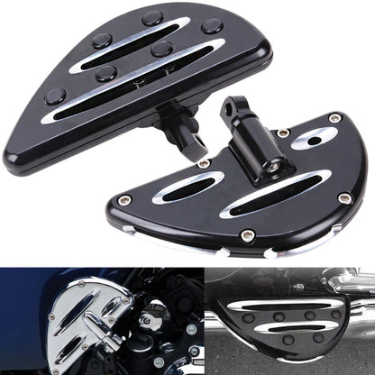 Rear Floorboards Foot Pegs For Harley Touring Road Glide King Softail Dyna CVO
