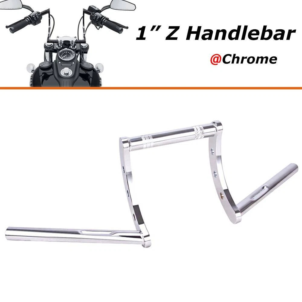 Motorcycle 1'' Handlebars Z Bar Drag Bars Fit For Yamaha Suzuki Honda Harley USA