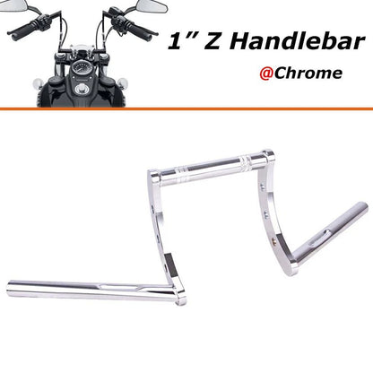 Motorcycle 1'' Handlebars Z Bar Drag Bars Fit For Yamaha Suzuki Honda Harley USA