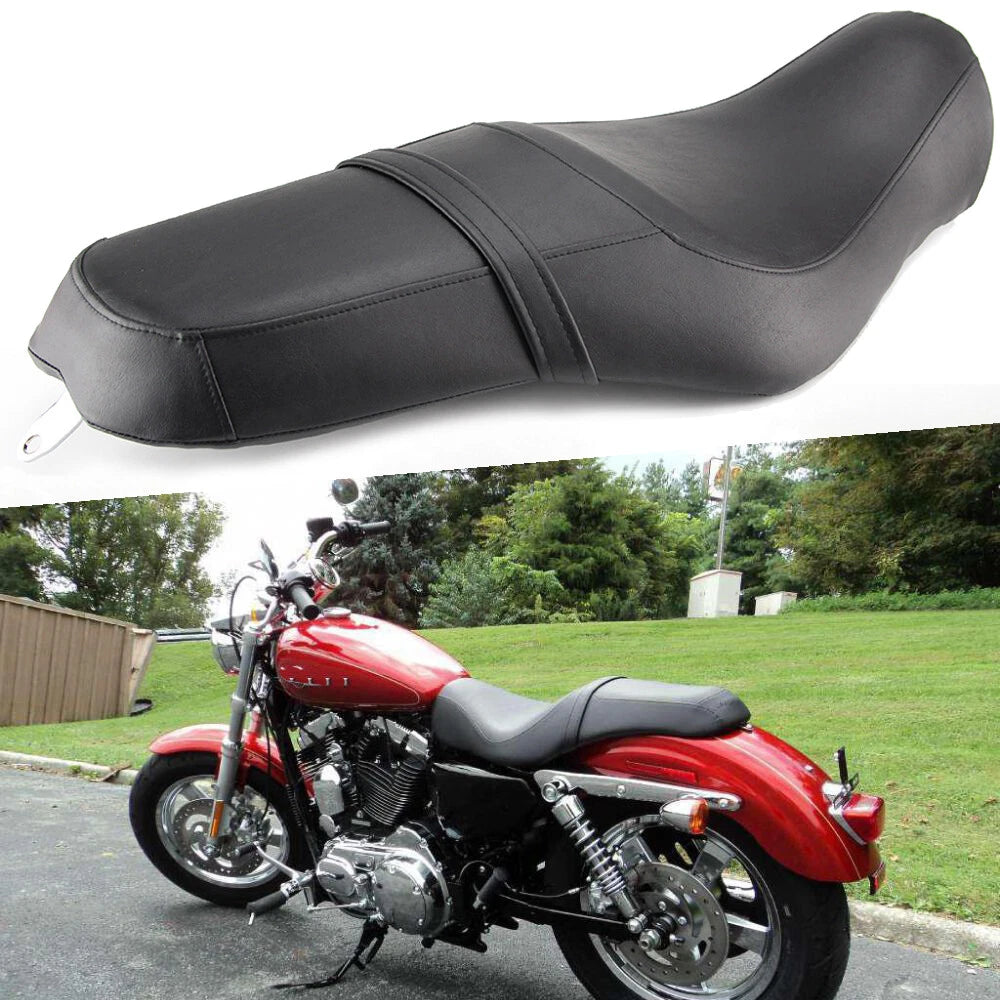Black Two Up Driver Passenger Seat For Harley Sportster Iron 1200 2021 2020 2019