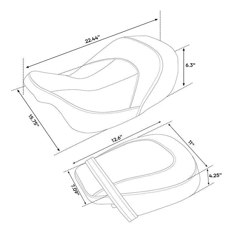 Driver Rider Passenger Seat Fit For Harley Touring Street Glide 2009-2023 2022
