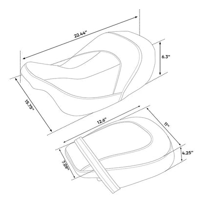 Driver Rider Passenger Seat Fit For Harley Touring Street Glide 2009-2023 2022