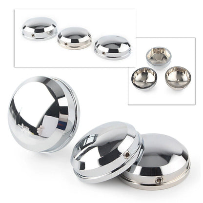 Upper Fork Stem Nut Covers Kit Chrome for Harley FLSS FLSTF FLSTFB FLSTFBS USA