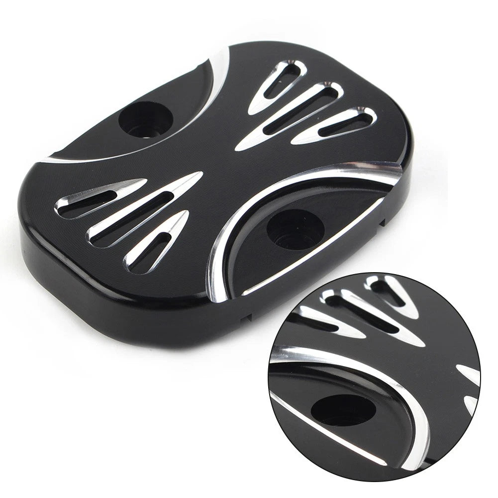 For Harley Electra Glide Road King FLHT CNC Cut Rear Brake Master Cylinder Cover