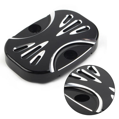 For Harley Electra Glide Road King FLHT CNC Cut Rear Brake Master Cylinder Cover