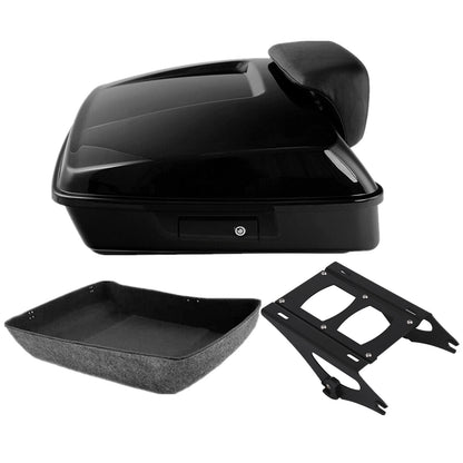 Chopped Trunk Pad Mount Rack Fit Fit For Harley Davidson Touring Models 2014-Up