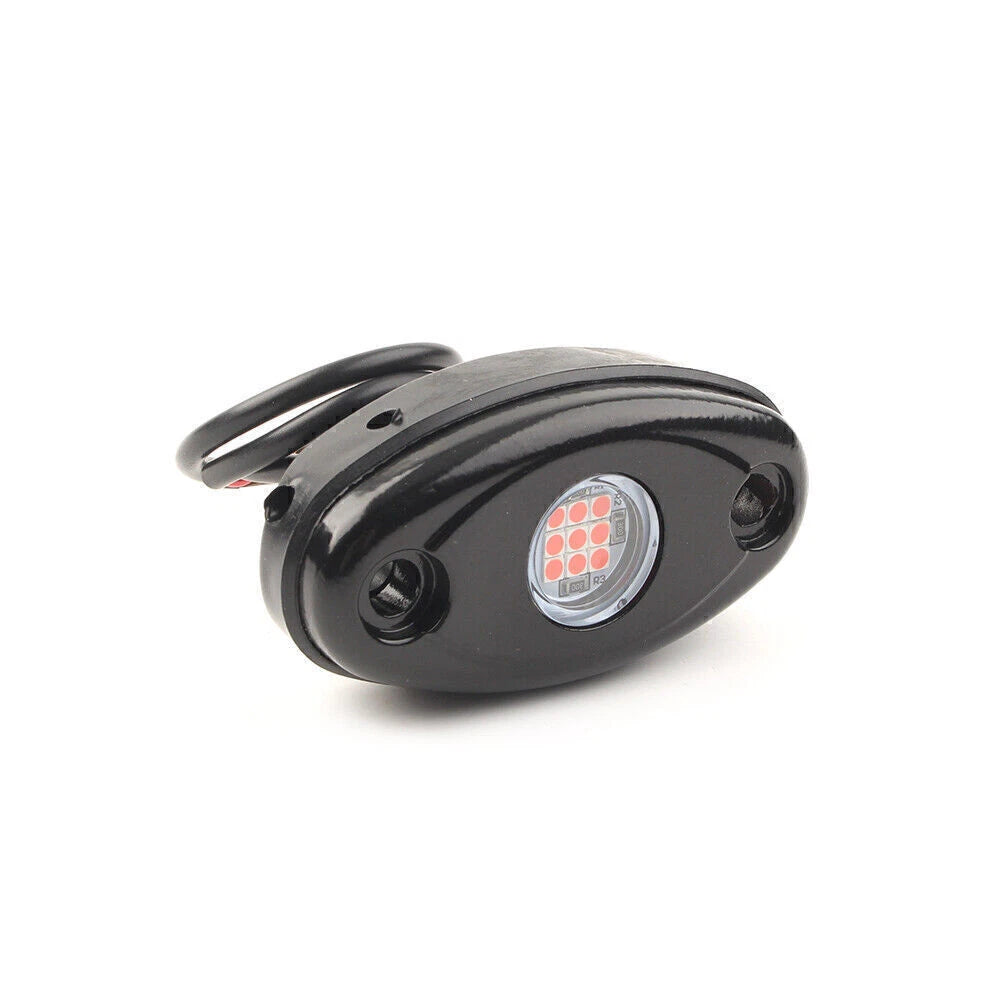 For Jeep Truck SUV Off-Road Boat Lamp 4 Pods High Power LED Rock Red Light Kit