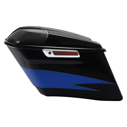 Hard Saddlebags Speaker Lid For Harley Electra Glide14+Candy Cobalt/Indigo Ink