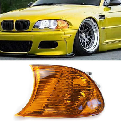 Front Left Turn Signal Light With Yellow Lens Fit BMW E46 3-Series 2DR 2000-2001