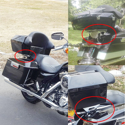 Detachable 2-up Tour Pak Mounting Luggage Rack For Harley Road King Glide 97-08