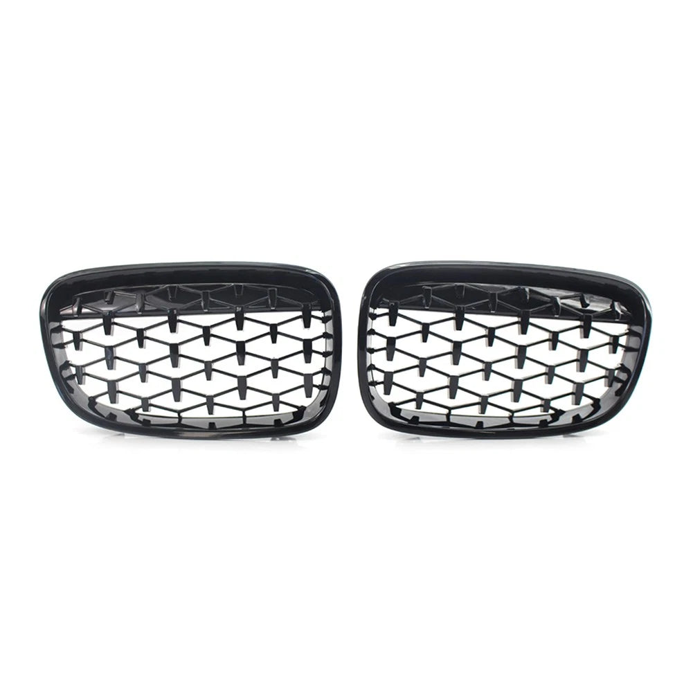 Gloss Black Diamond Meteor Front Kidney Grill Fit BMW 1 Series F20 F21 2011-14