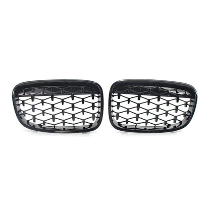 Gloss Black Diamond Meteor Front Kidney Grill Fit BMW 1 Series F20 F21 2011-14