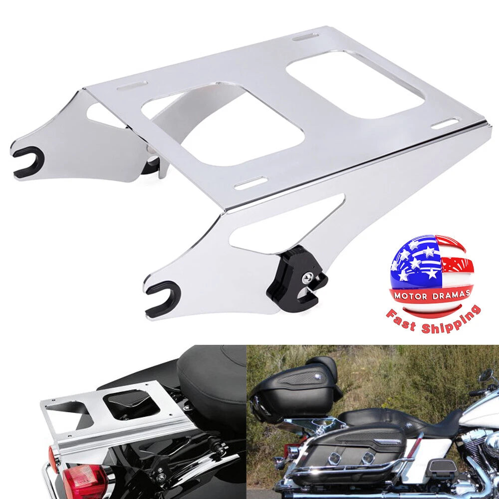 Detachable Two-Up Tour Pak Pack Mounting Luggage Rack For Harley Touring 14-23