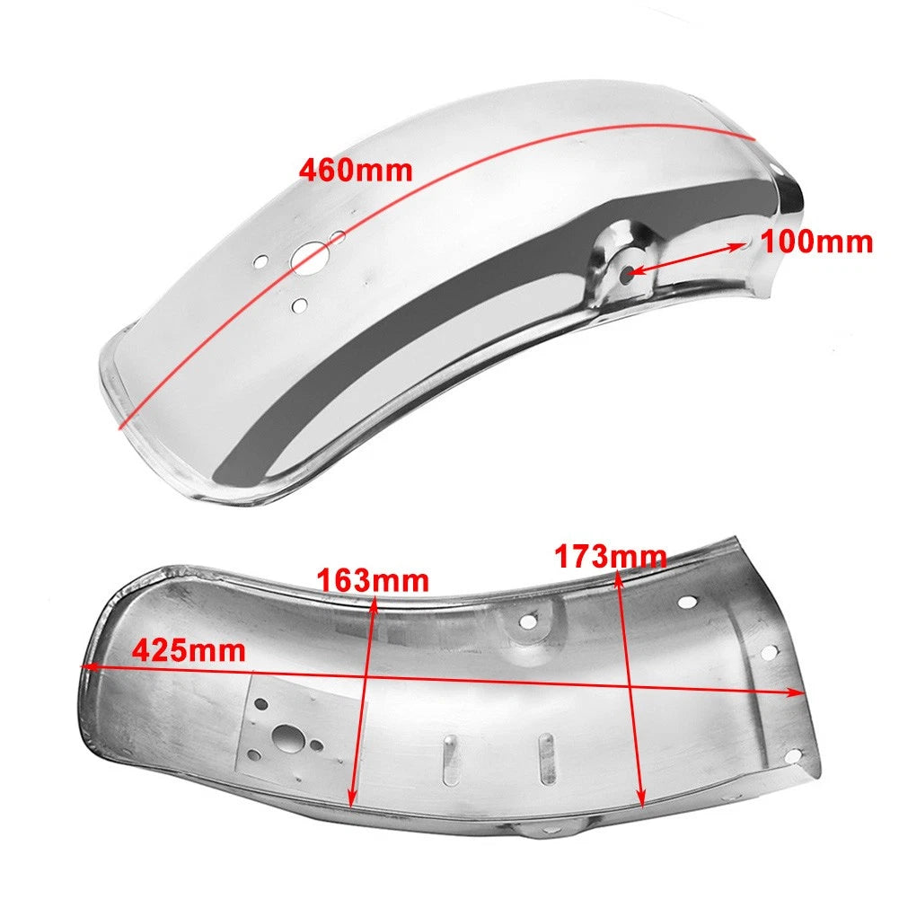 For Suzuki GN125/GN250  Rear Fender Mudguard Stainless Steel Chrome Motorcycle
