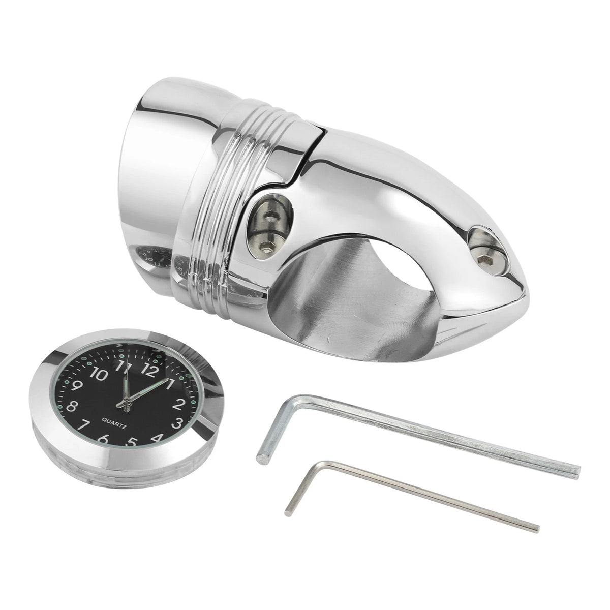Universal 1 1/4" Front Handlebar Clock Mount For Harley Custom Cruiser Chopper