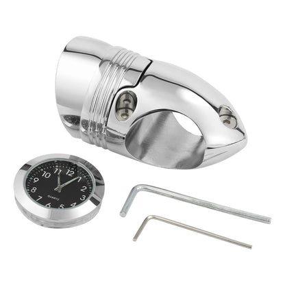 Universal 1 1/4" Front Handlebar Clock Mount For Harley Custom Cruiser Chopper