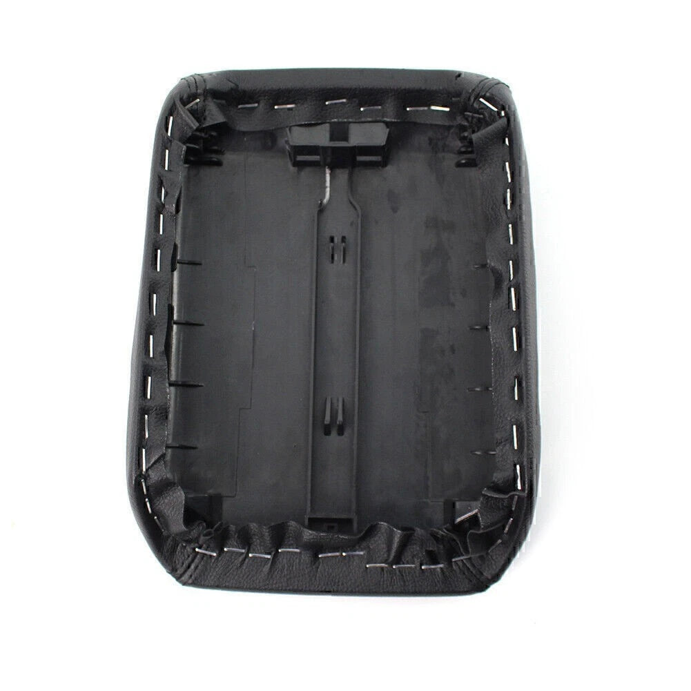 Center Console Lid Armrest Cover Leather For AUDI A4 A5 B8 2008-2016 Black Car