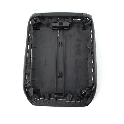 Center Console Lid Armrest Cover Leather For AUDI A4 A5 B8 2008-2016 Black Car