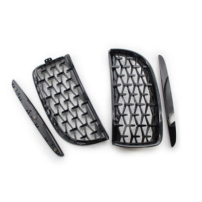 Diamond Black Front Kidney Grill Grille For BMW 3 Series E90 2005-2008 E91