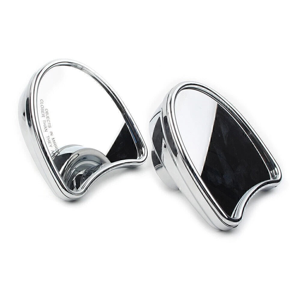 2x Motorcycle Wide Angle Fairing Mount Mirrors For Harley FLHT FLHX FLHTK 96-13
