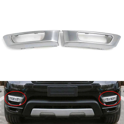 For Range Rover Sport 2014-2017 Front Bumper Fog Light Lamp Cover Silver 2PCS