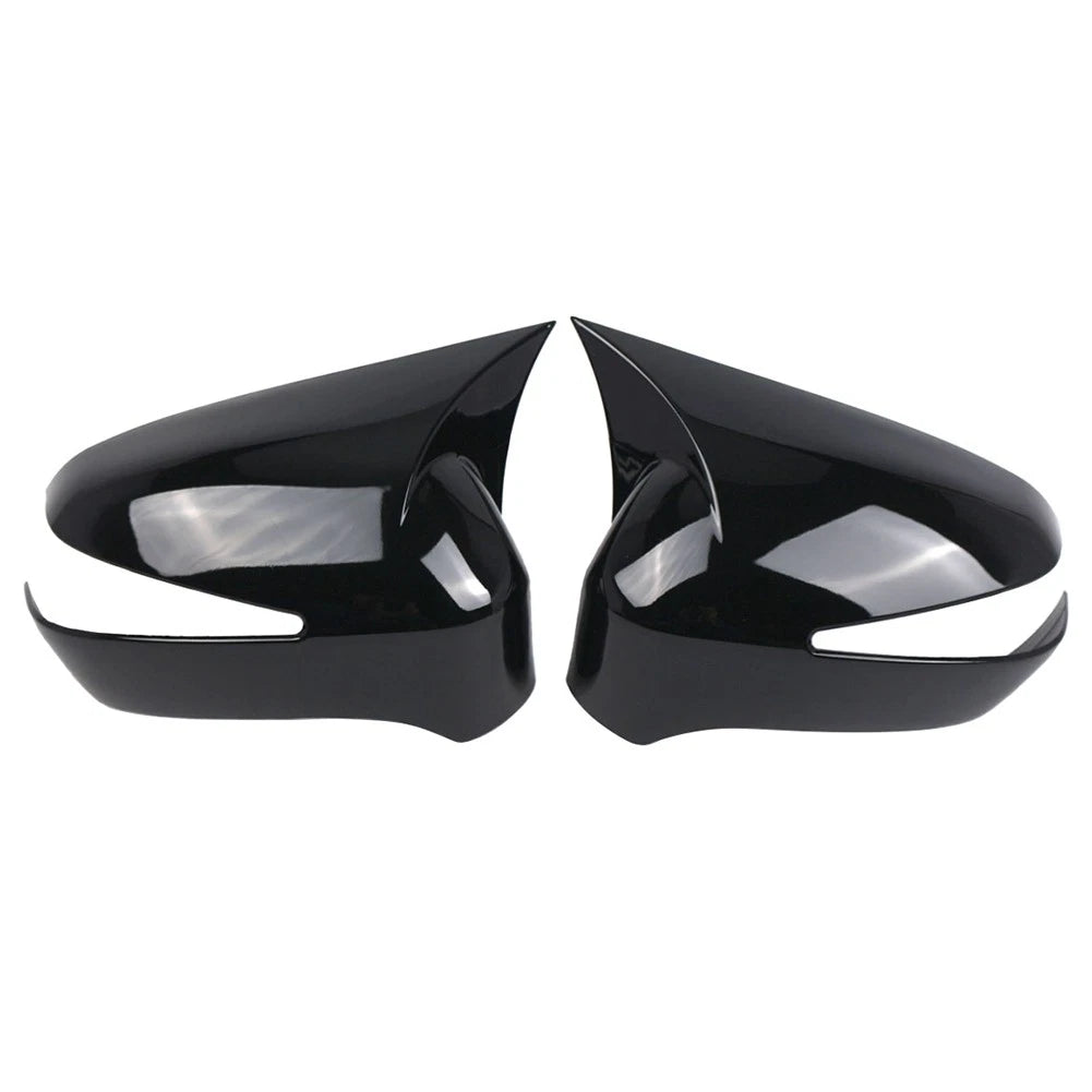 Gloss Black Side Rear View Mirror Cover Cap For Honda Civic 8th 4-Door 2006-2011