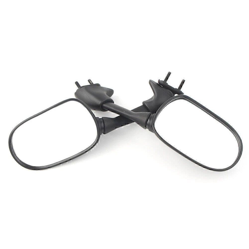 Pair Rearview Side Mirror for Yamaha YZF R6 2001 2002 Black ABS Plastic Shell
