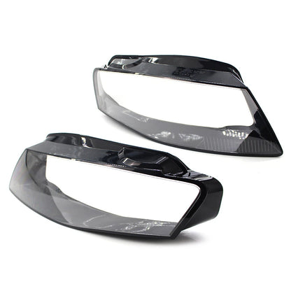 Headlight Lens Shell Cover Lampshade For Audi A4 B8 2009-2012 Transparent Pair
