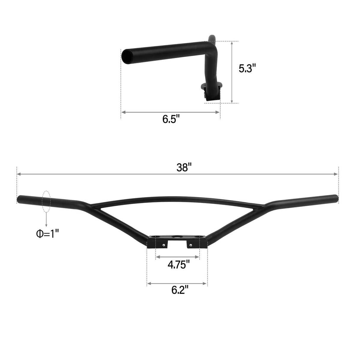 Handlebar Fit For Harley EL 1936-1940 FL 1941-1945 WL1936-1952 G 1936-1958 Black