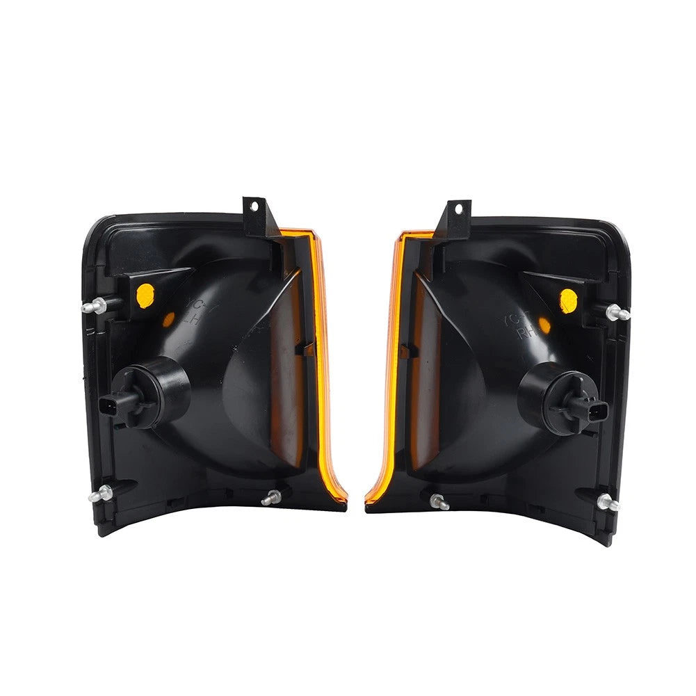 1 Pair Front Indicator Light Yellow Lens For Land Rover Discovery 2 1999-2002