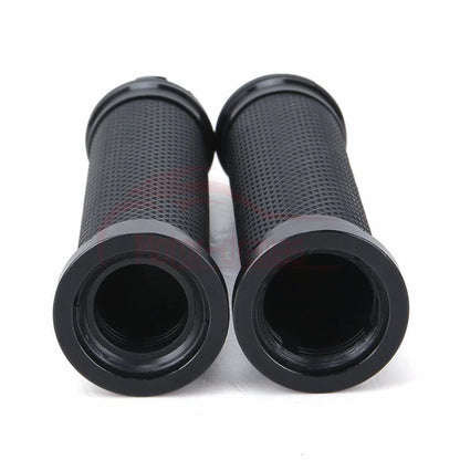 Black Motorcycle Rubber Gel CNC Hand Grips For 7/8" 22mm Handlebar Sports Bike
