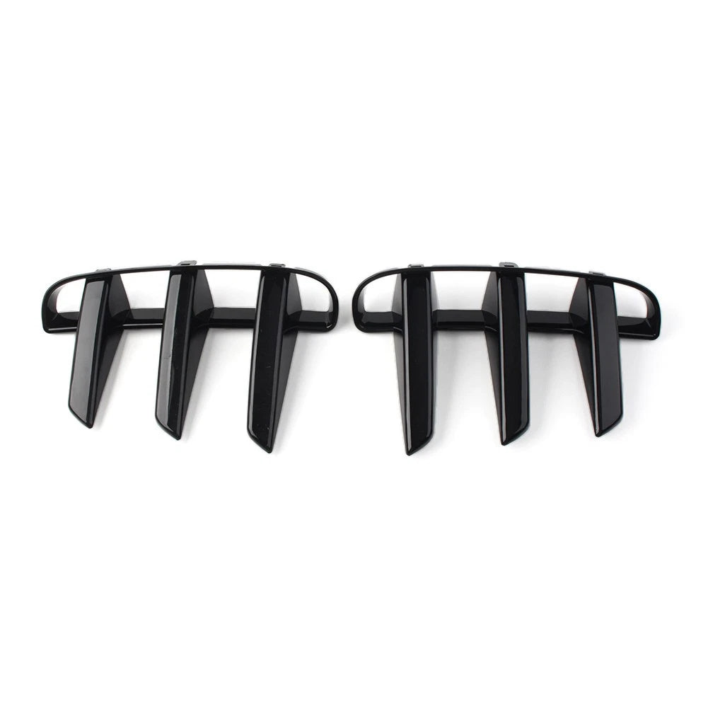 1 Pair Glossy Black Front Bumper Grille Cover For Land Rover Discovery 5 2021-22