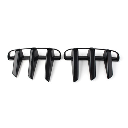 1 Pair Glossy Black Front Bumper Grille Cover For Land Rover Discovery 5 2021-22