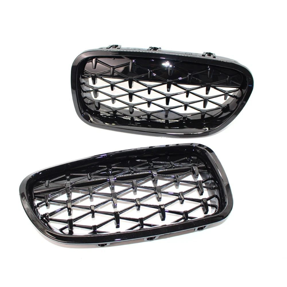 Front Kidney Grill Diamond Grille For BMW 5 Series F18 F10 2010-2017