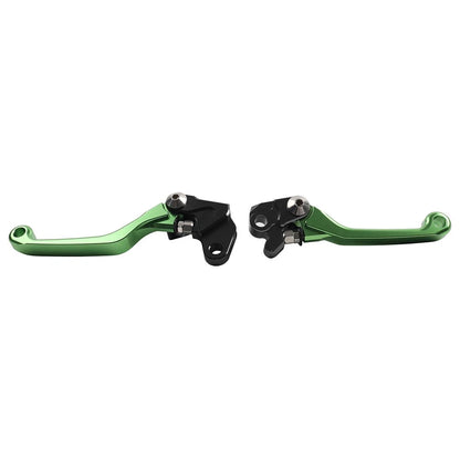 Pivot Brake Clutch Levers Green For Kawasaki KX65 KX85 KX100 01-21 KX125 KX250