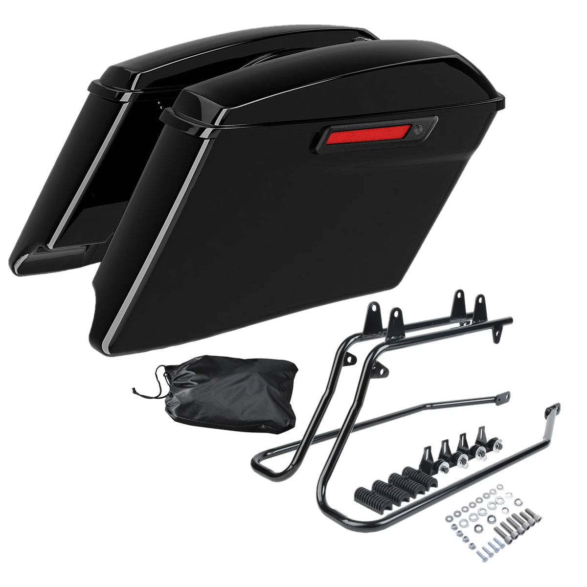 4" Stretched Extended Hard Saddlebag Conversion Bracket For Harley Softail 84-17