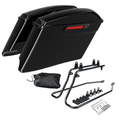 4" Stretched Extended Hard Saddlebag Conversion Bracket For Harley Softail 84-17