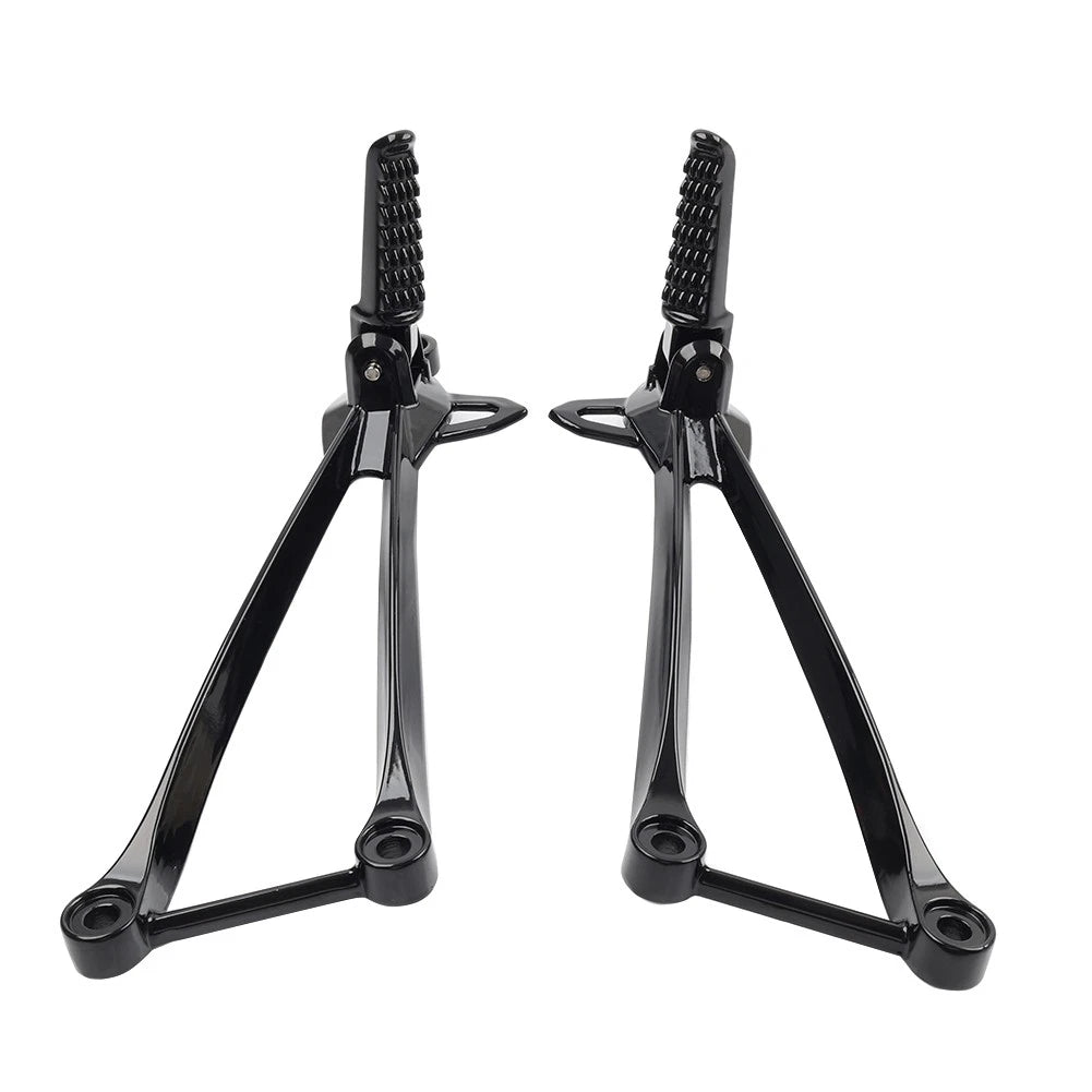 Rear Passenger Footpegs Pegs Bracket For Kawasaki Ninja ZX6R 09-24 ZX10R 2008-10