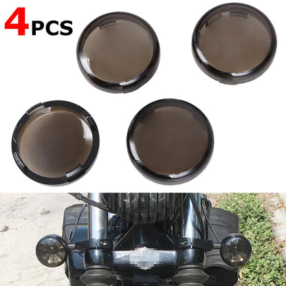 Smoke Bullet Turn Signal Light Lens Cap Cover For Harley Sportster Softail 96-22
