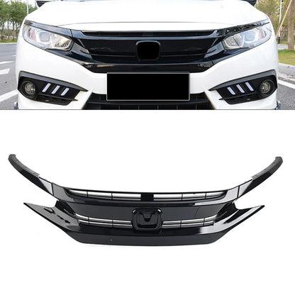 Front Grille Upper Grill Hood Eyelid For Honda Civic Coupe Sedan 2016-2018 2017