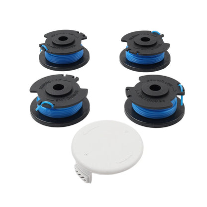 Spools 0.065 4 Pack With Cap Fit for HART Auto-Feed String Trimmers Nylon & ABS