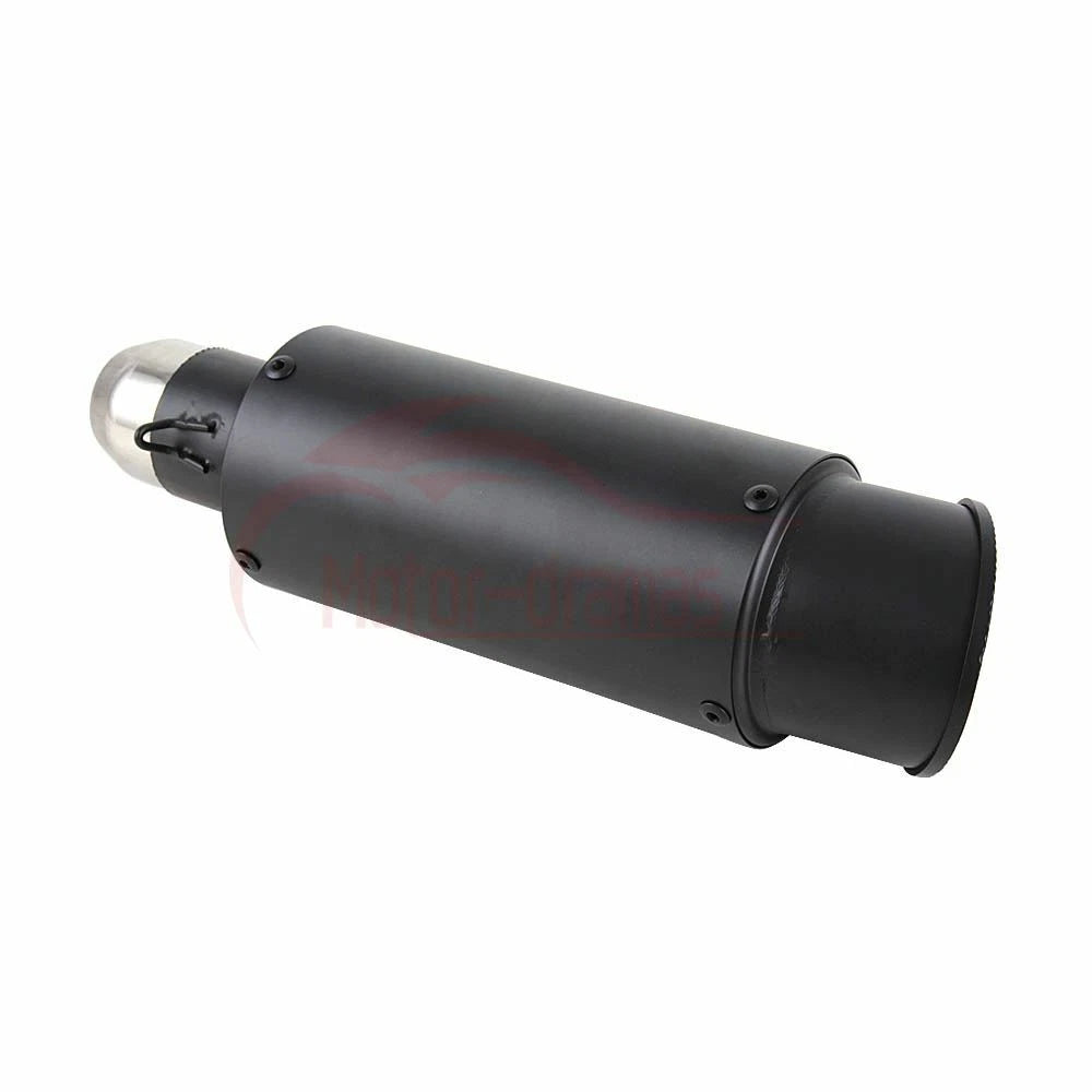 300mm Motorcycle Exhaust Pipe Slip on 38-51mm Street Bike Scooter ATV Black USA